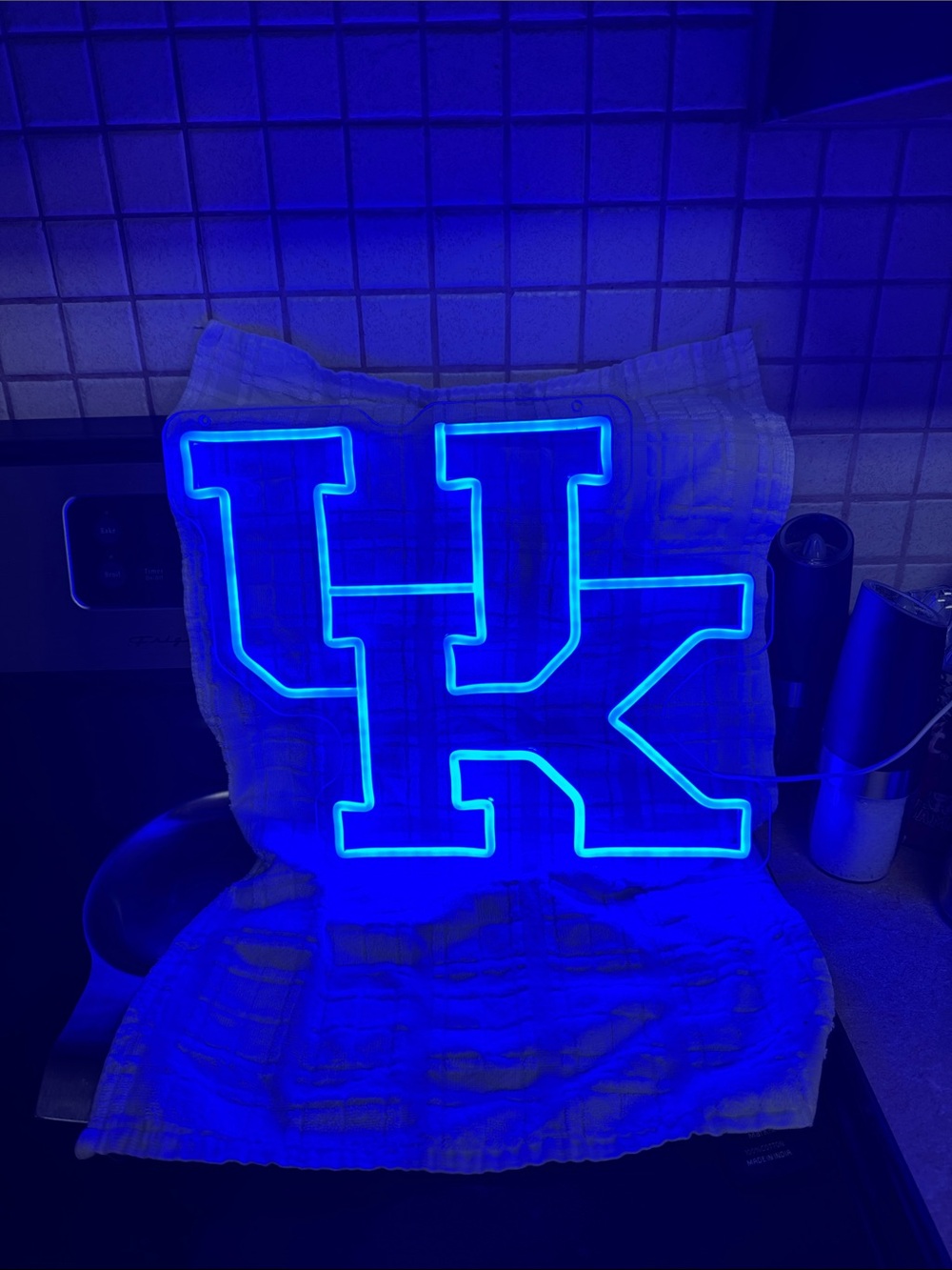 Blue University of Kentucky Neon Sign Pre Owned